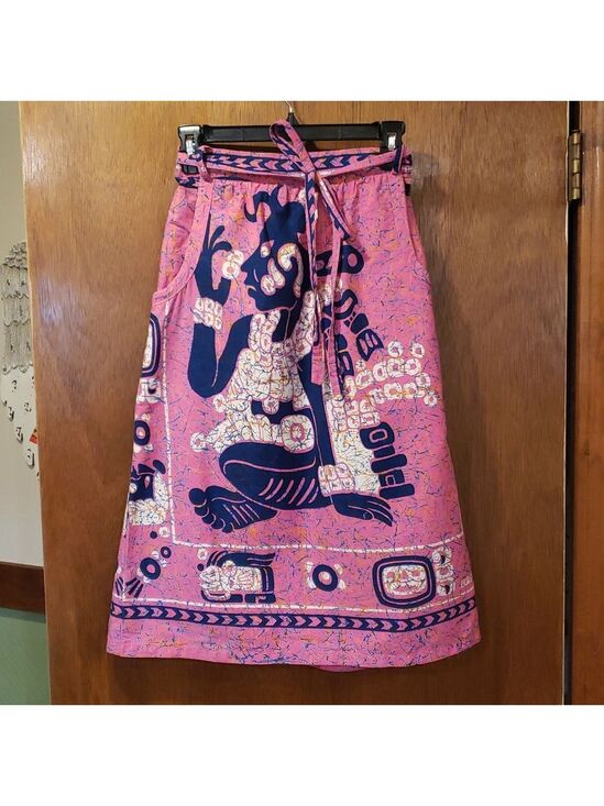 Batik Dresses & Skirts - Vintage Mexican Batik Print Skirt